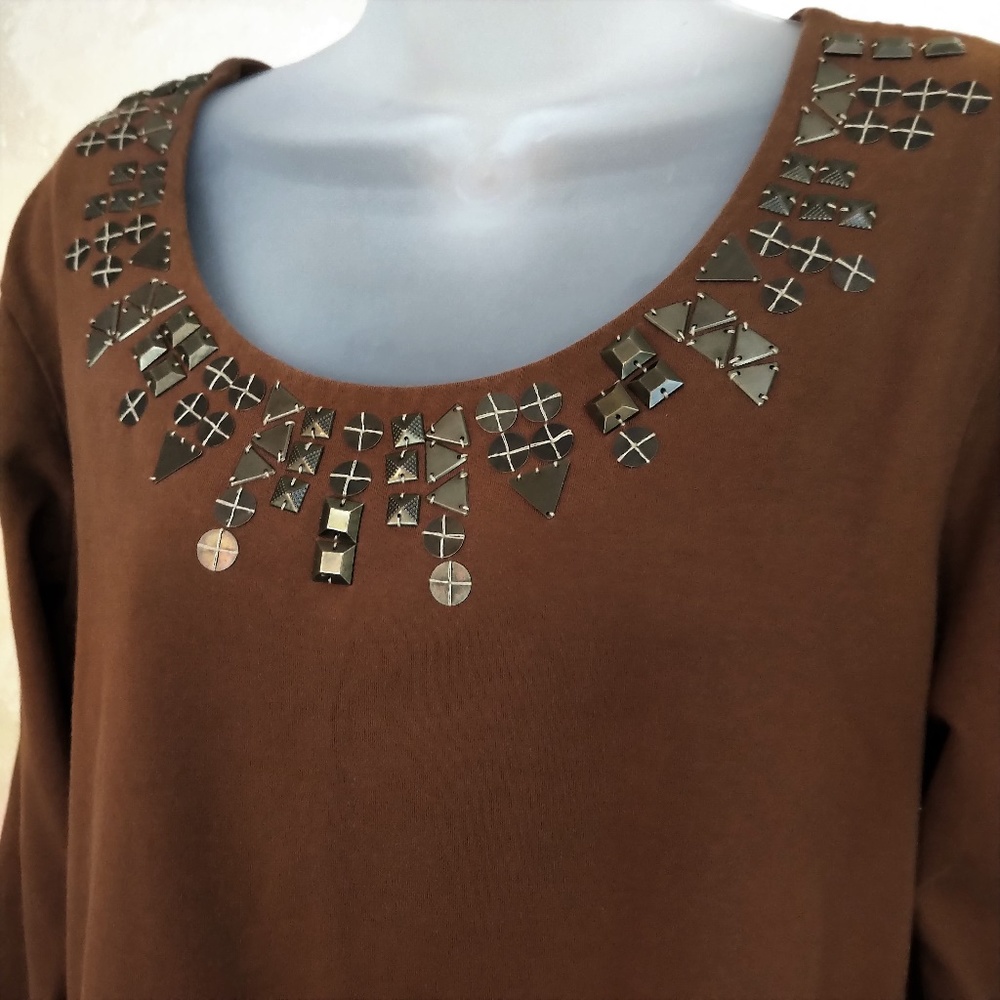 Ruby Rd Embellished Top VGC M L - Picture 2 of 4
